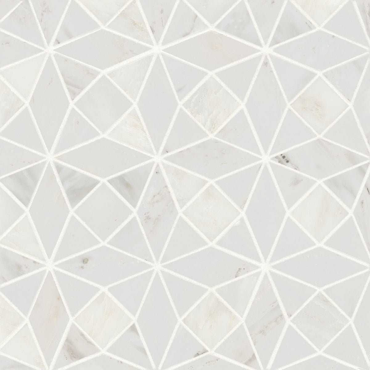 Bedrosians Monet Honed Marble Mosaic 5 Tile in Oriental White | Item Code 100001410