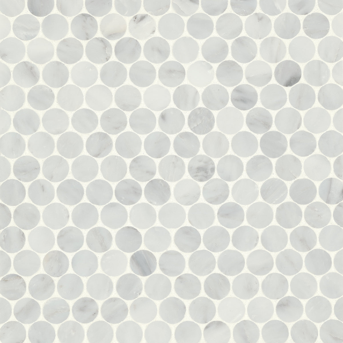 Bedrosians Monet Honed Marble Mosaic 8 Tile in Oriental White | Item Code 100001428