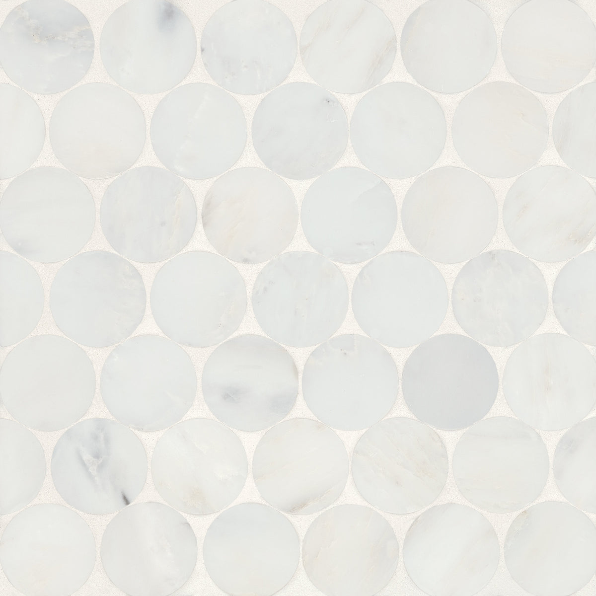 Bedrosians Monet Honed Marble Mosaic 10 Tile in Oriental White | Item Code 100001443