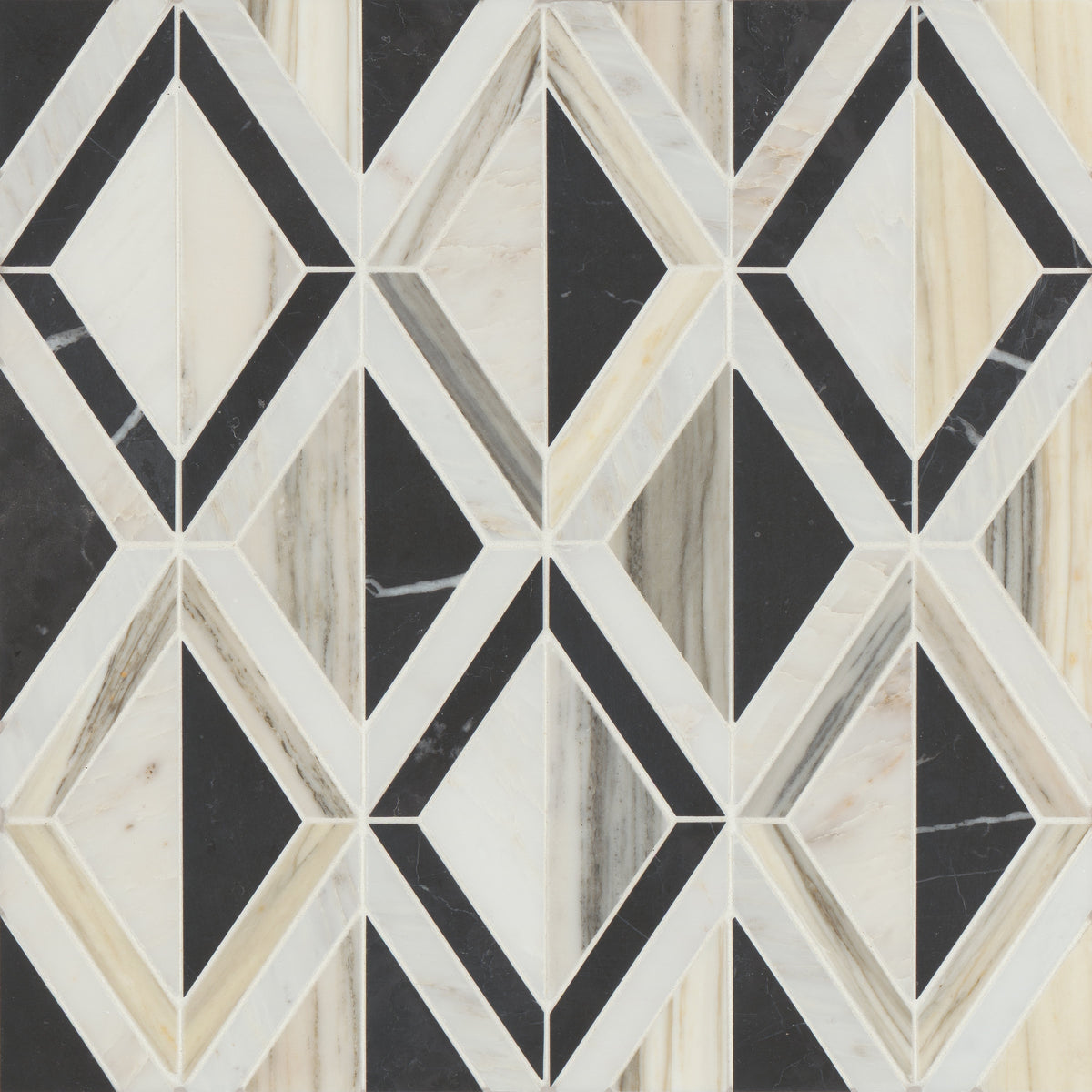 Bedrosians Modni Arlo Honed Marble Mosaic Tile in Warm Blend | Item Code 100001696