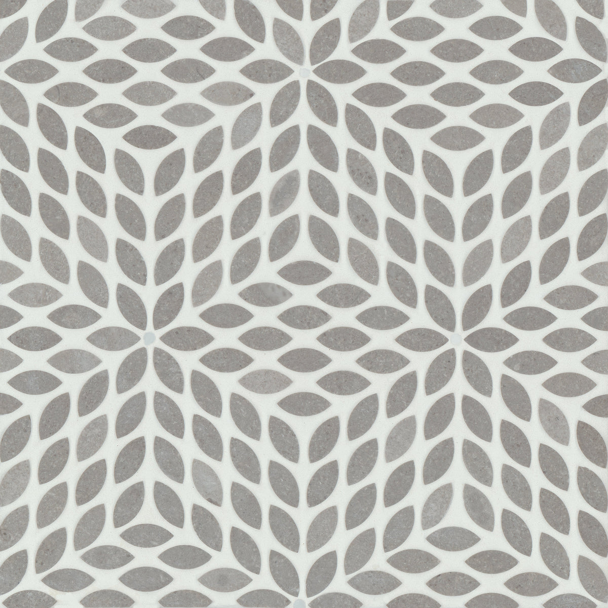 Bedrosians Celeste Honed Marble Blend Mosaic Tile in Cinder Grey & Calacatta Losanna | Item Code 100001714