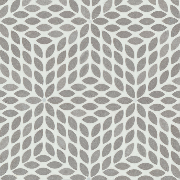 Bedrosians Celeste Honed Marble Blend Mosaic Tile in Cinder Grey & Calacatta Losanna | Item Code 100001714