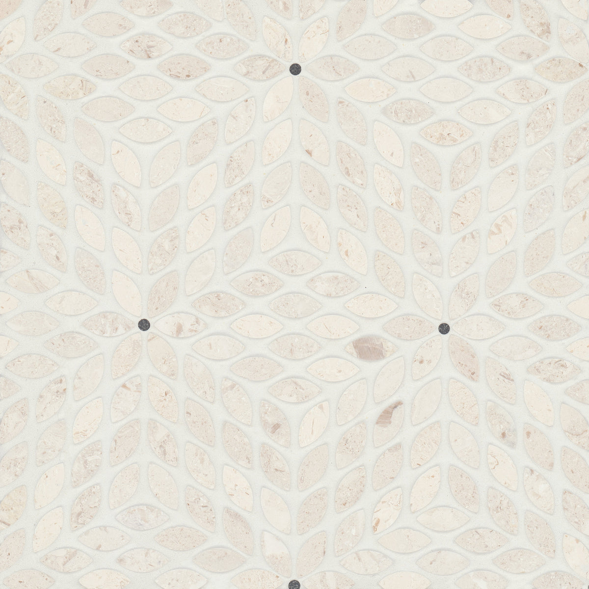 Bedrosians Celeste Honed Marble Blend Mosaic Tile in Myra Beige & Basalt | Item Code 100001715