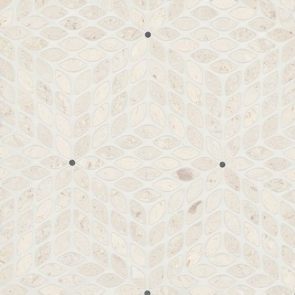 Bedrosians Celeste Honed Marble Blend Mosaic Tile in Myra Beige & Basalt | Item Code 100001715
