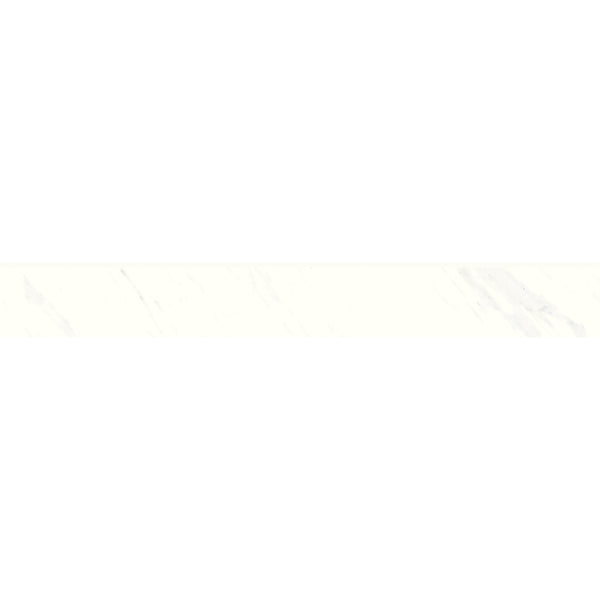 Bedrosians Magnifica 3" x 24" Polished Bullnose Porcelain Tile in Luxe White | Item Code 100002320