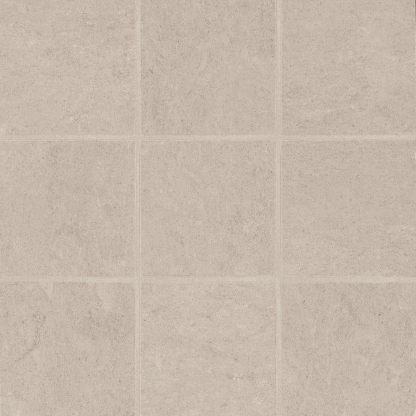 Bedrosians Thaddeus 4" x 4" Matte Porcelain Mosaic Tile in Almond | Item Code 100002858