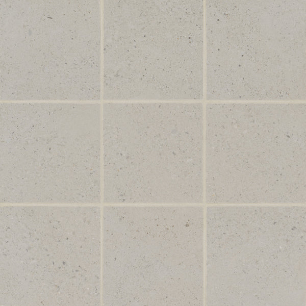 Bedrosians Thaddeus 4" x 4" Matte Porcelain Mosaic Tile in Pearl | Item Code 100002862