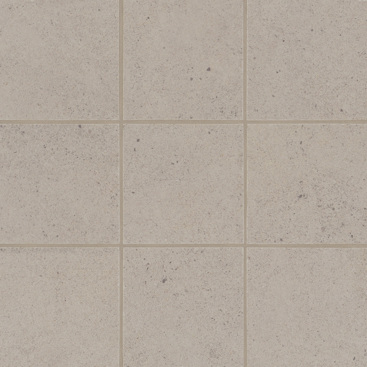 Bedrosians Thaddeus 4" x 4" Matte Porcelain Mosaic Tile in Taupe | Item Code 100002863