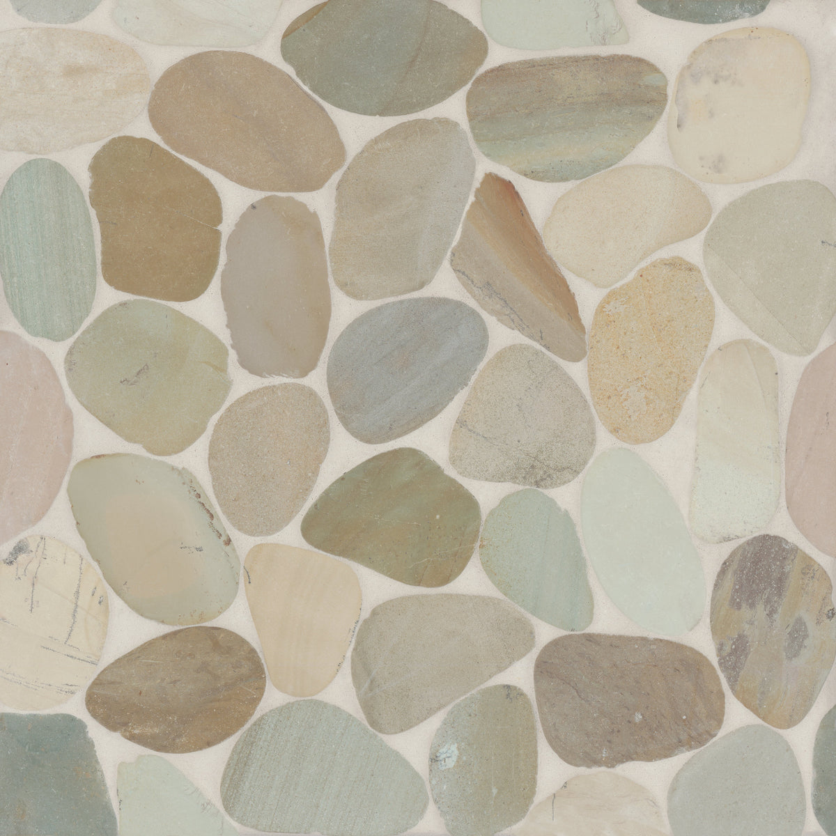 Bedrosians Waterbrook Jumbo Sliced Pebble Mosaic in Golden | Item Code 100003101
