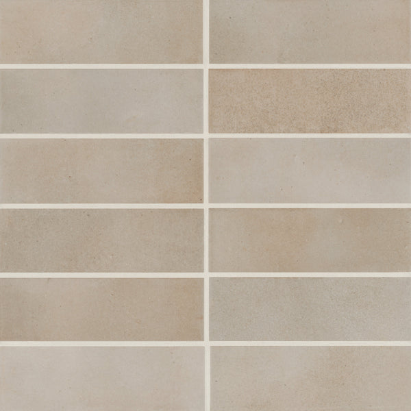 Bedrosians Celine 2" x 6" Matte Porcelain Floor & Wall Tile in Taupe | Item Code 100003113