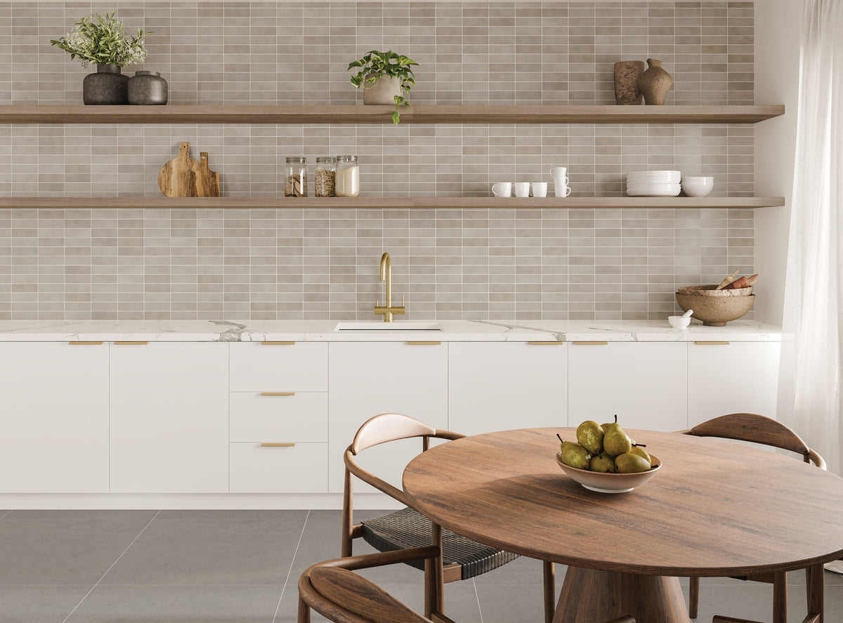 Square: Bedrosians Magnifica The Thirties 30" x 30" - 8mm Honed Porcelain Tile in Cementi