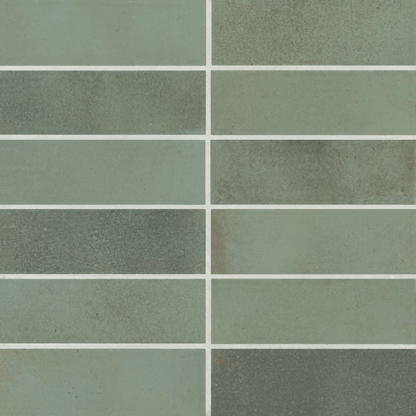 Bedrosians Celine 2" x 6" Matte Porcelain Floor & Wall Tile in Sage | Item Code 100003115