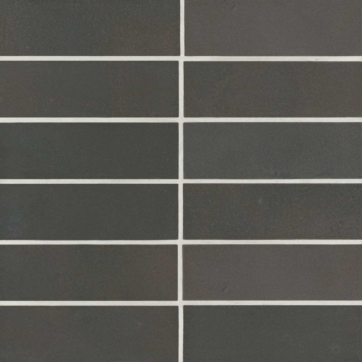 Bedrosians Celine 2" x 6" Matte Porcelain Floor & Wall Tile in Black | Item Code 100003117