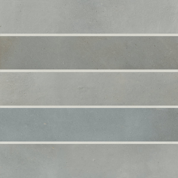 Bedrosians Celine 2.5" x 12" Matte Porcelain Floor & Wall Tile in Blue | Item Code 100003123