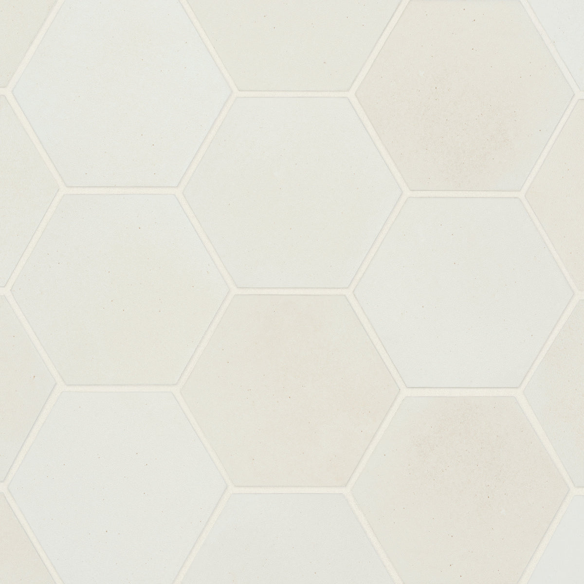 Bedrosians Celine 4" Hexagon Matte Porcelain Floor & Wall Tile in White | Item Code 100003132