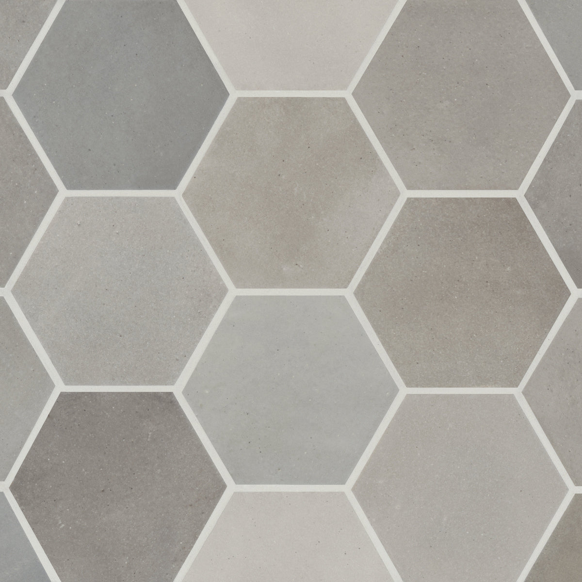 Bedrosians Celine 4" Hexagon Matte Porcelain Floor & Wall Tile in Greige | Item Code 100003133