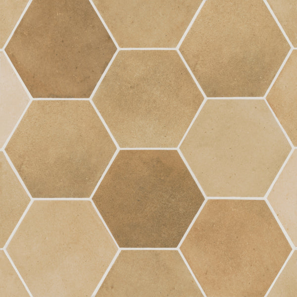 Bedrosians Celine 4" Hexagon Matte Porcelain Floor & Wall Tile in Cotto | Item Code 100003135
