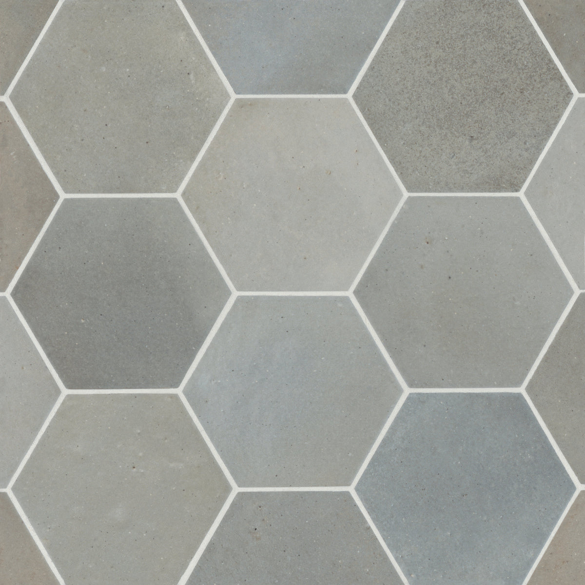 Bedrosians Celine 4" Hexagon Matte Porcelain Floor & Wall Tile in Blue | Item Code 100003137