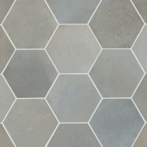 Bedrosians Celine 4" Hexagon Matte Porcelain Floor & Wall Tile in Blue | Item Code 100003137