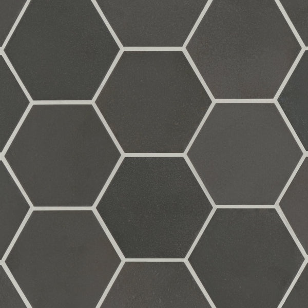 Bedrosians Celine Hexagon Field Tile Black Matte | Item Code 100003138