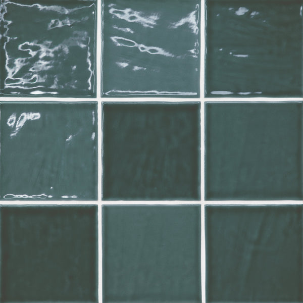Bedrosians Marin 4" x 4" Ceramic Wall Tile in Ocean Teal | Item Code 100003164