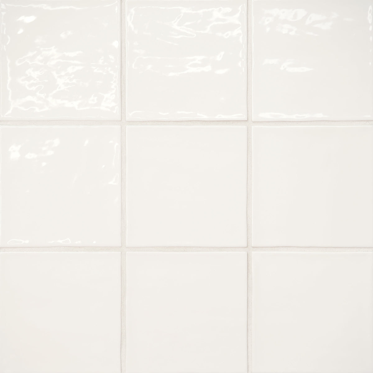 Bedrosians Marin 4" x 4" Ceramic Wall Tile in Pearl White | Item Code 100003169