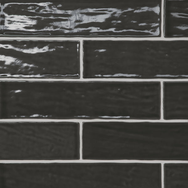Bedrosians Marin 2.5" x 10" Ceramic Wall Tile in Black Sea | Item Code 100003179