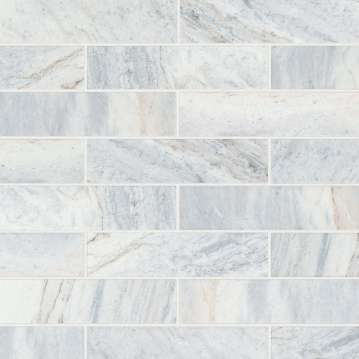 Bedrosians Glorious Blue 3" x 12" Brushed Marble Tile | Item Code 100003189