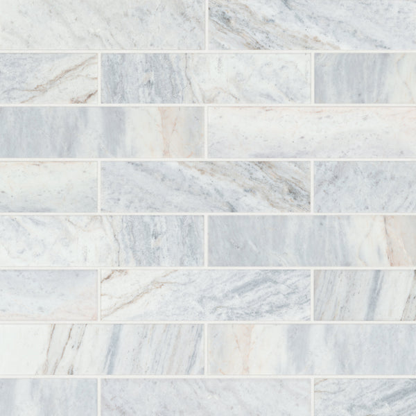 Bedrosians Glorious Blue 3" x 12" Brushed Marble Tile | Item Code 100003189