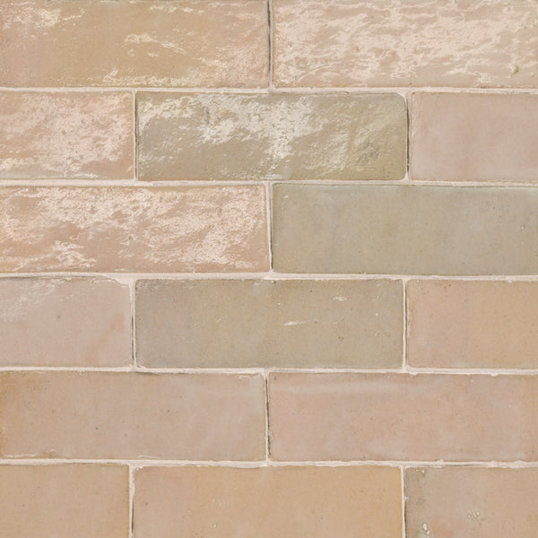 Bedrosians Zagora 2" x 6" Glossy Zellige Field Tile in Ivoire | Item Code 100003204