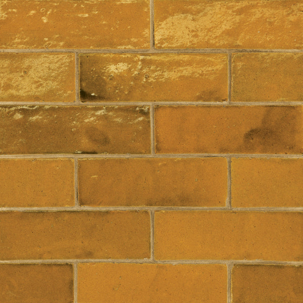 Bedrosians Zagora 2" x 6" Glossy Zellige Field Tile in Caramel | Item Code 100003207