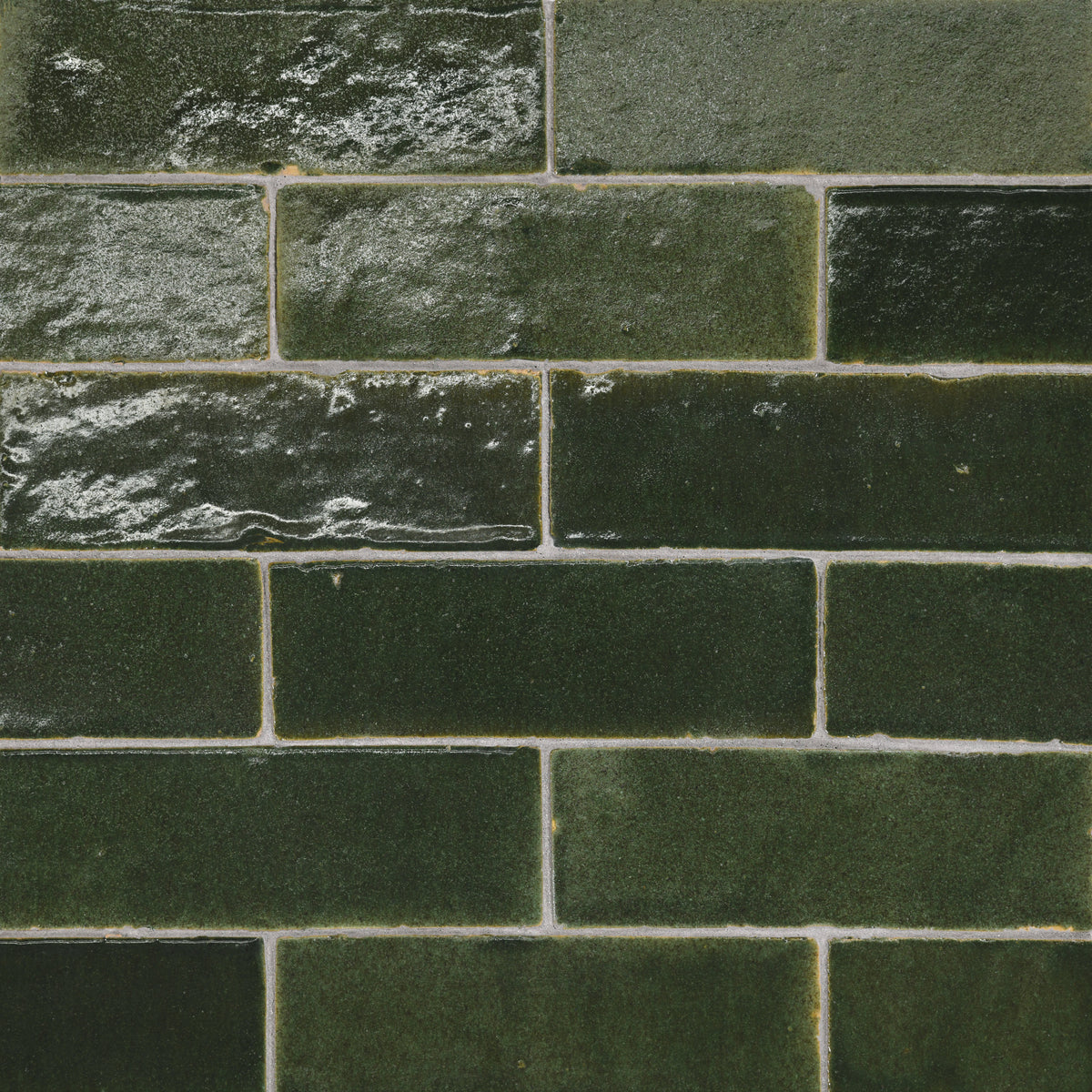 Bedrosians Zagora 2" x 6" Glossy Zellige Field Tile in Vert Mousse | Item Code 100003209