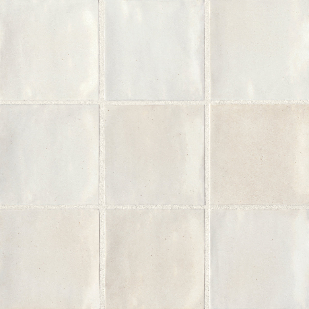 Bedrosians Celine 4" x 4" Glossy Porcelain Floor & Wall Tile in White | Item Code 100003432