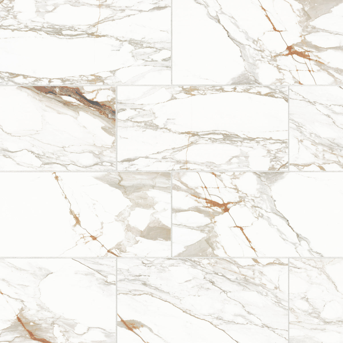 Bedrosians Prati 12" x 24" Polished Porcelain Field Tile in Calacatta Macchia Vecchia | Item Code 100003503