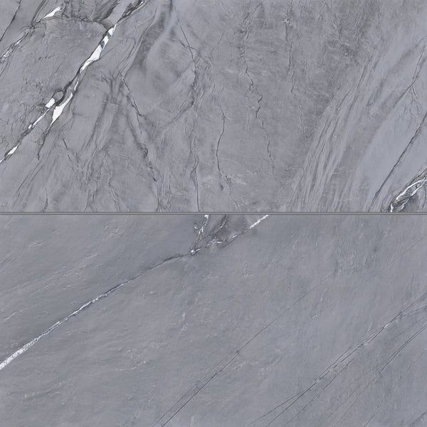 Bedrosians Prati 24" x 48" Honed Porcelain Field Tile in Breccia Grey | Item Code 100003575