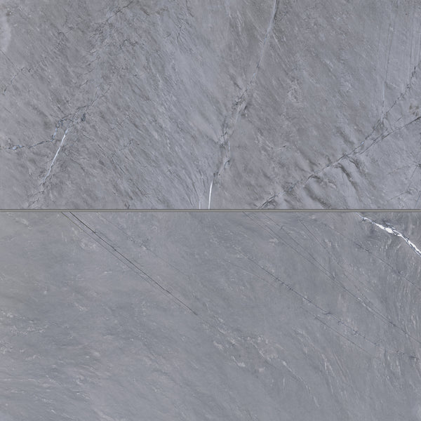 Bedrosians Prati 24" x 48" Polished Porcelain Field Tile in Breccia Grey | Item Code 100003578