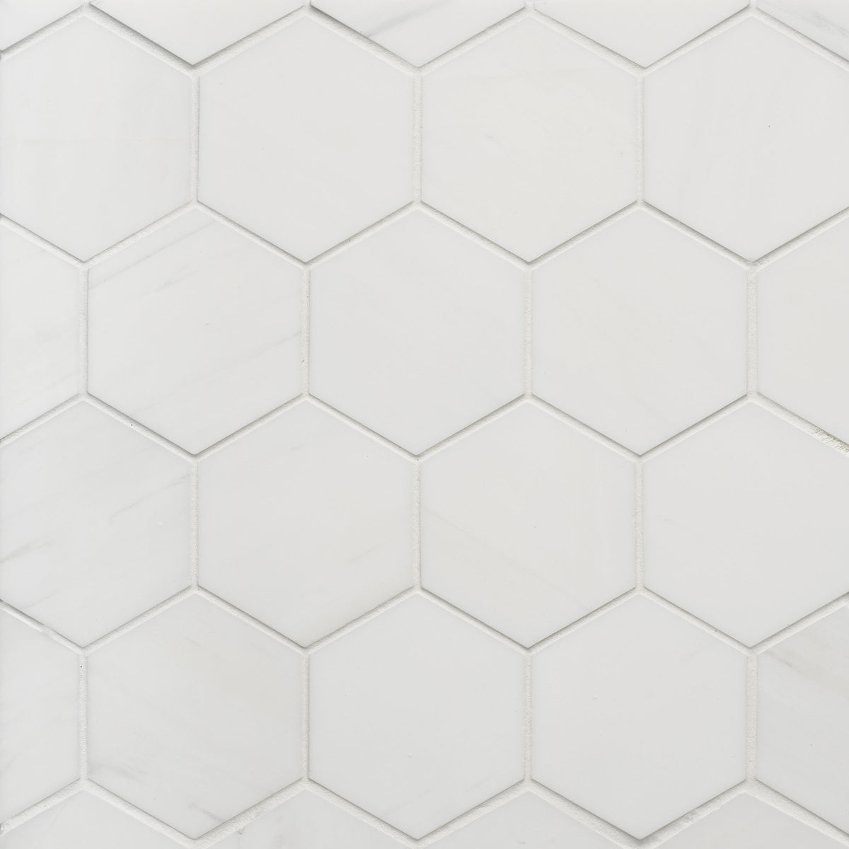 Bedrosians Dolomite 3" Honed Hexagon Marble Mosaic | Item Code 100003584