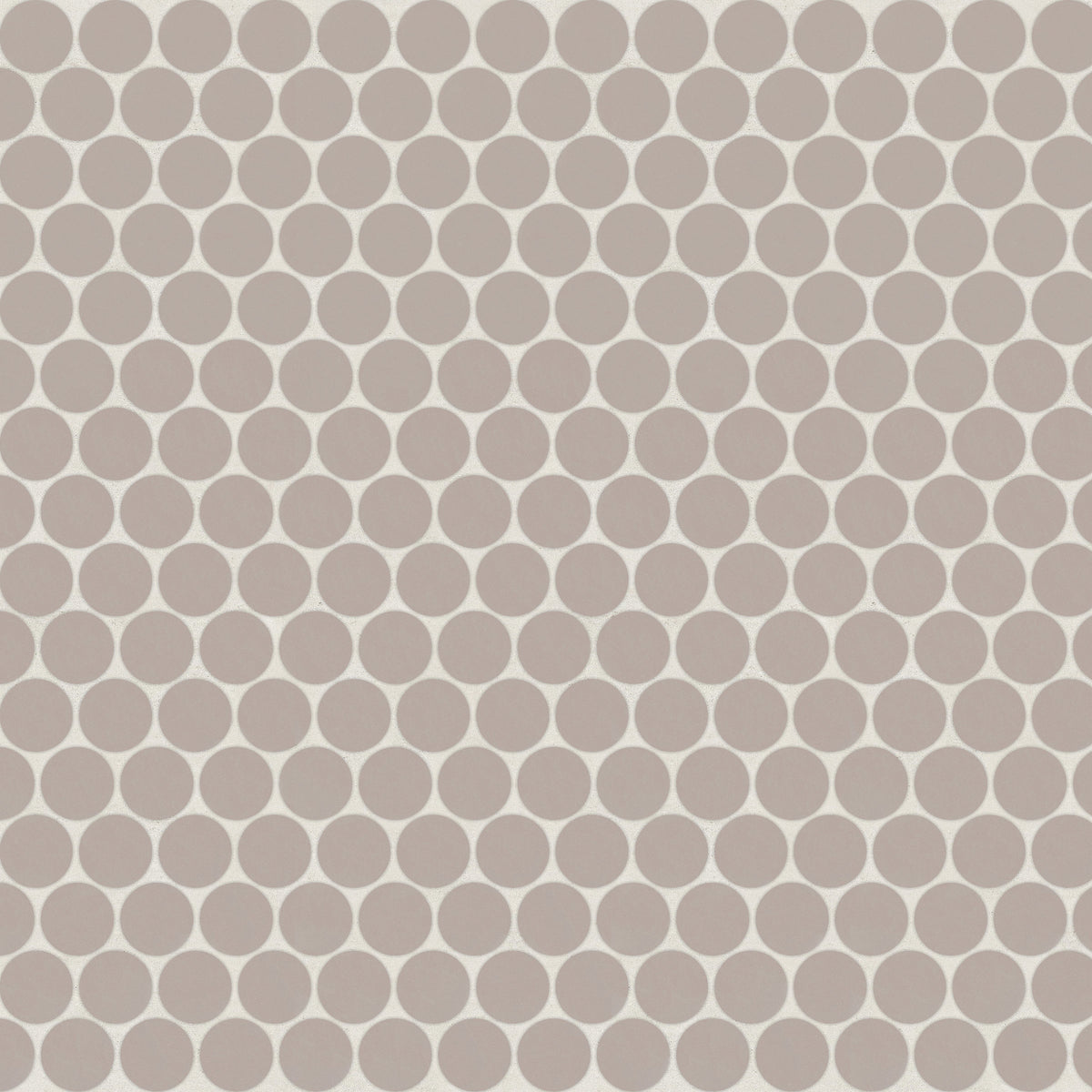 Bedrosians Marin 3/4" Penny Round Matte Porcelain Mosaic in Coastal Cliff | Item Code 100004036