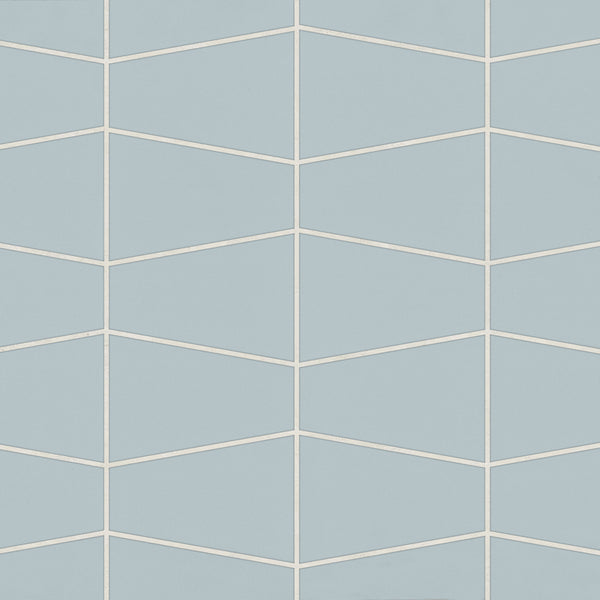 Bedrosians Marin Trapezoid Matte Porcelain Mosaic in Misty Blue | Item Code 100004041