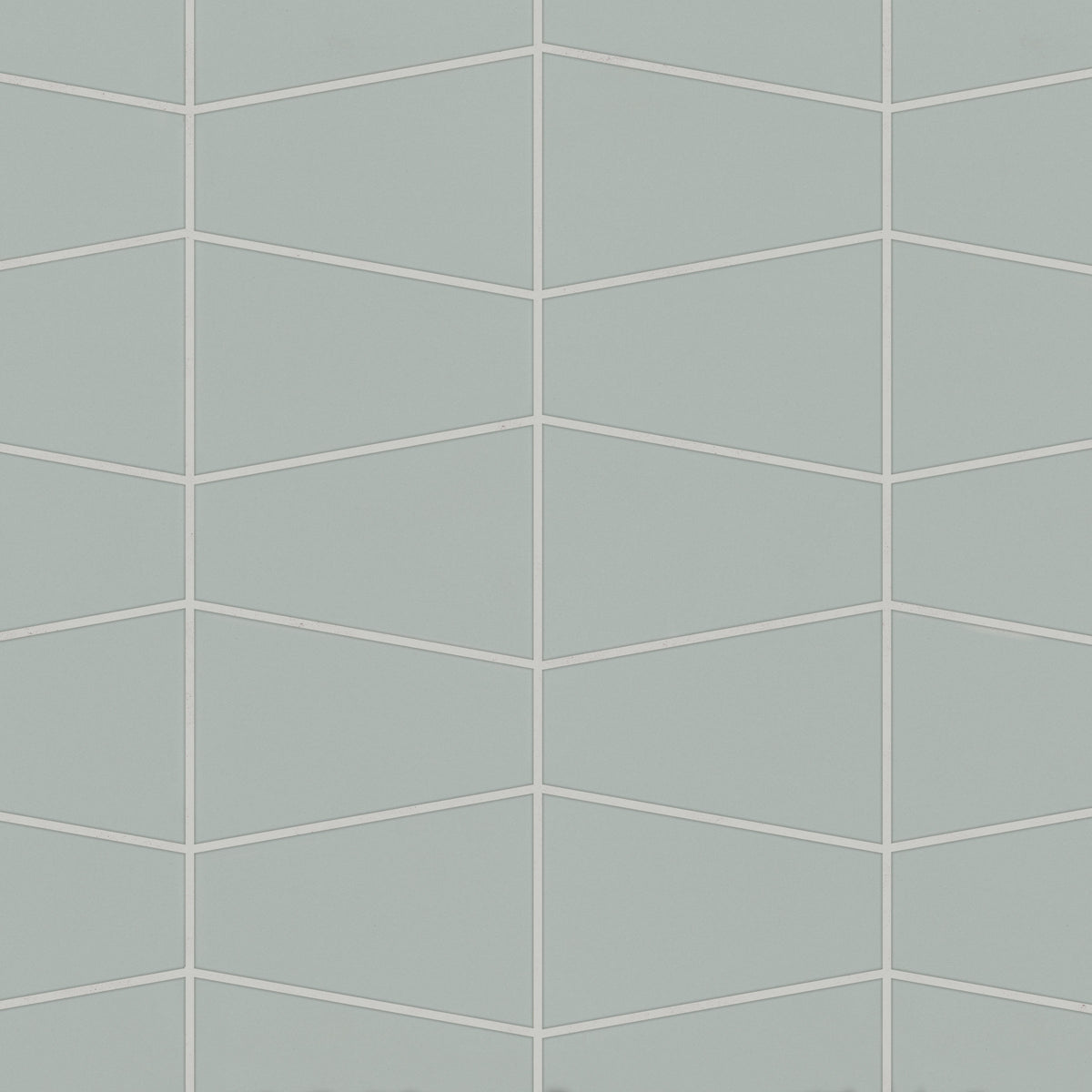 Bedrosians Marin Trapezoid Matte Porcelain Mosaic in Aloe Green | Item Code 100004044