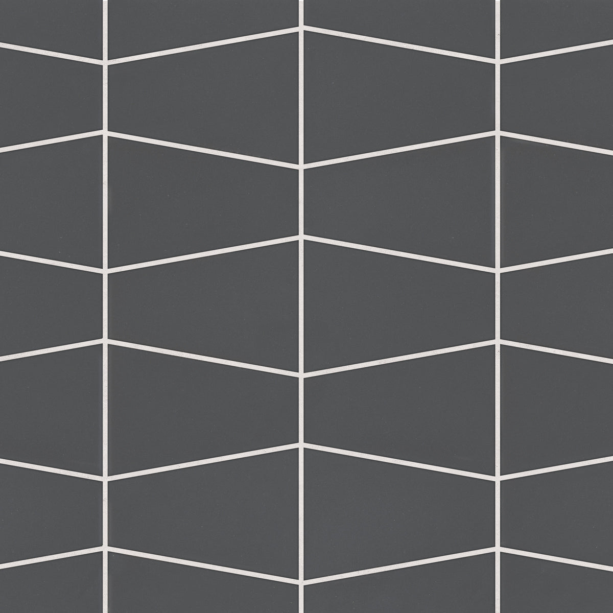 Bedrosians Marin Trapezoid Matte Porcelain Mosaic in Black Sea | Item Code 100004049