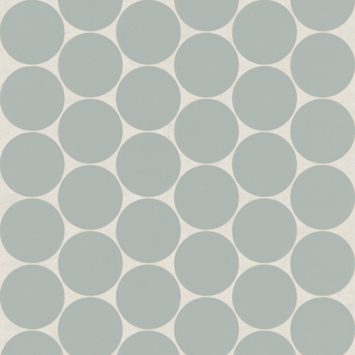 Bedrosians Marin 2" Penny Round Matte Porcelain Mosaic in Aloe Green | Item Code 100004790