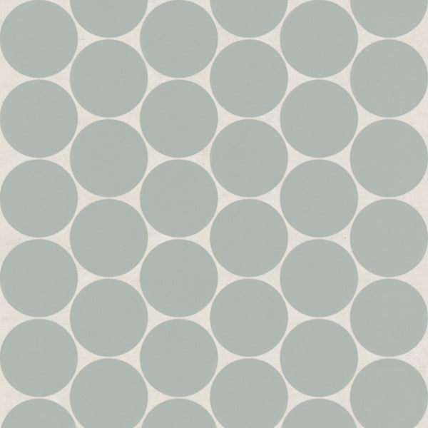 Bedrosians Marin 2" Penny Round Matte Porcelain Mosaic in Aloe Green | Item Code 100004790