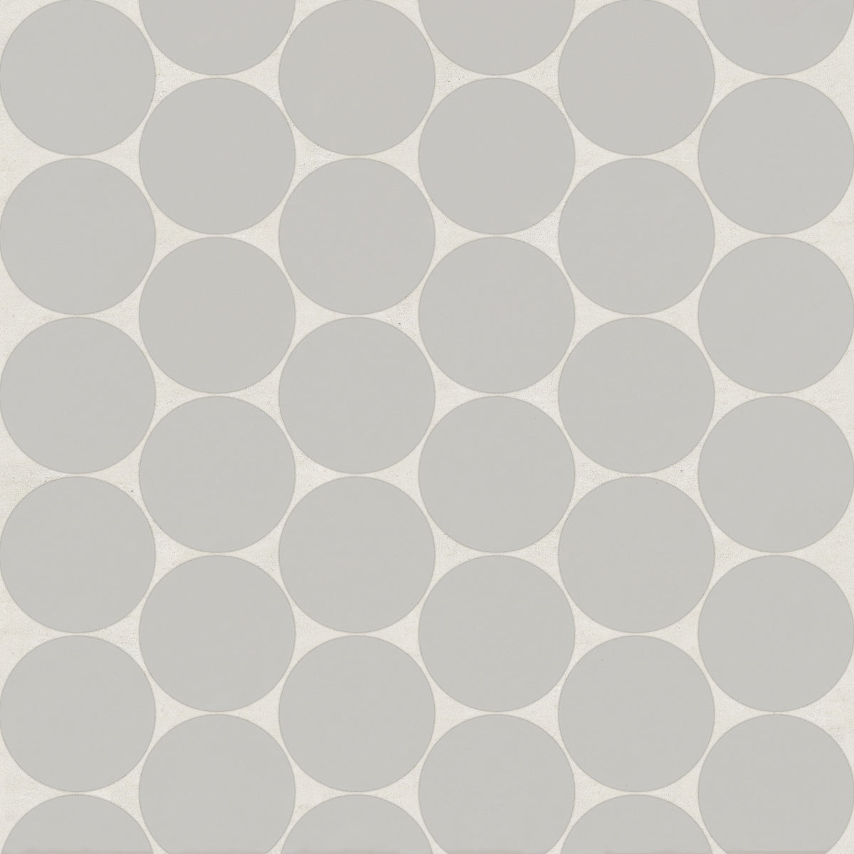 Bedrosians Marin 2" Penny Round Matte Porcelain Mosaic in Pebble Gray | Item Code 100004792