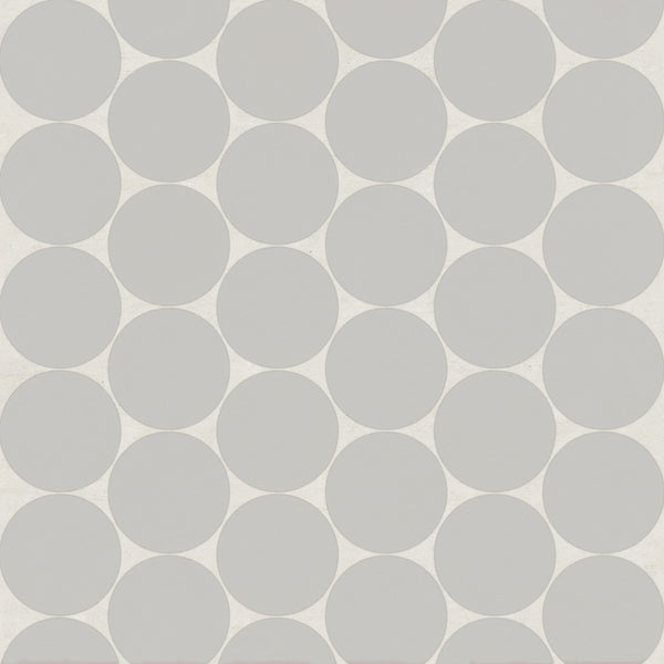 Bedrosians Marin 2" Penny Round Matte Porcelain Mosaic in Pebble Gray | Item Code 100004792