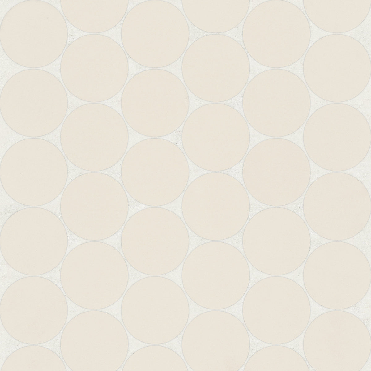 Bedrosians Marin 2" Penny Round Matte Porcelain Mosaic in Sand Dollar | Item Code 100004793