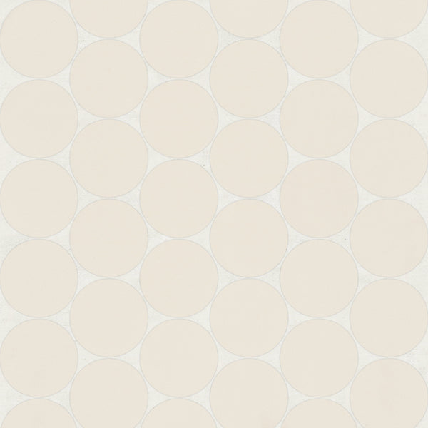 Bedrosians Marin 2" Penny Round Matte Porcelain Mosaic in Sand Dollar | Item Code 100004793