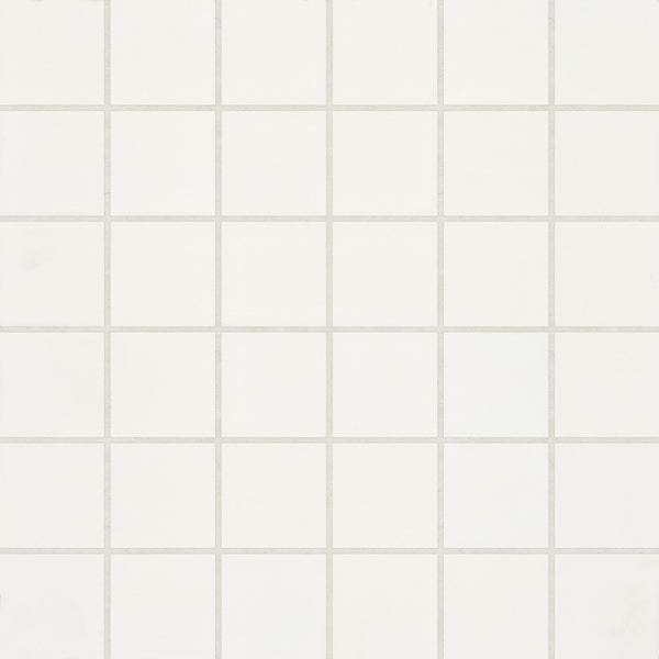 Bedrosians Marin 2" x 2" Square Matte Porcelain Mosaic in Pearl White | Item Code 100004803