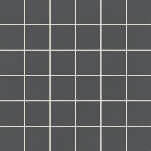 Bedrosians Marin 2" x 2" Square Matte Porcelain Mosaic in Black Sea | Item Code 100004804