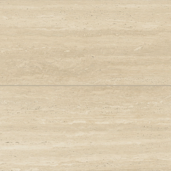 Bedrosians Sensi Roma 24" x 48" Satin Porcelain Wave Deco in Cream | Item Code 100005402